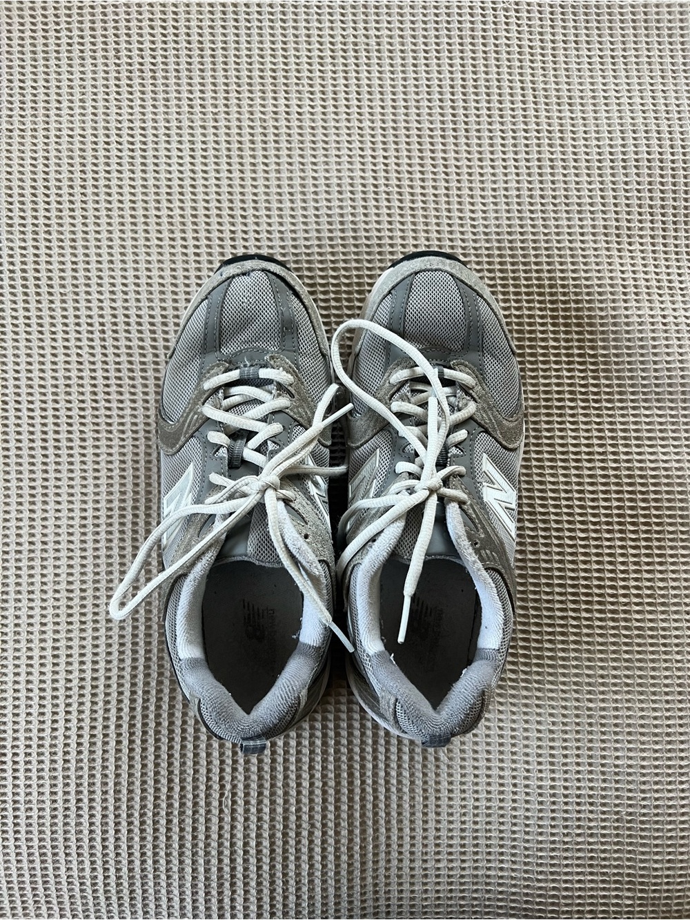 New Balance Gray and White Running Sneakers
